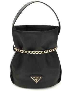 Prada Black Recycled Polyamide Backet Bag