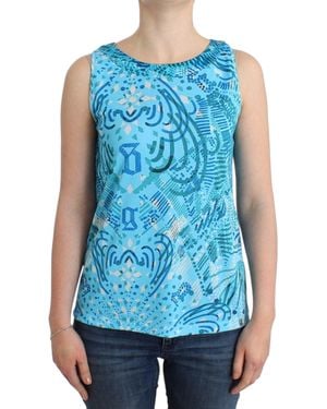 John Galliano Printed Top Blue Sig11879-3
