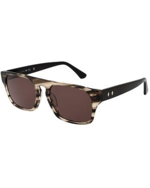 Web Grey Unisex Sunglasses - Brown