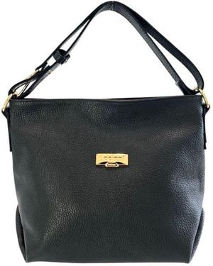 Baldinini Black Leather Shoulder Bag