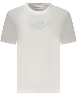 Calvin Klein White Cotton Tops & T