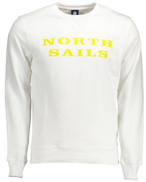 North Sails White Cotton Men's Sweatshirt - Grey
