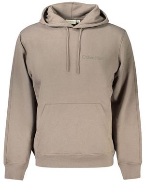 Calvin Klein Marrone Cotton Hoodie Clothing - Gray