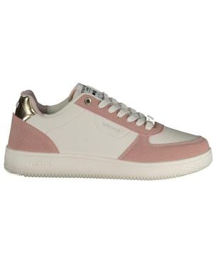 Gas White Polyurethane Trainer - Pink