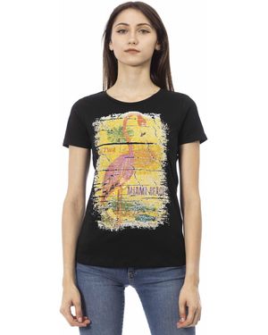 TRUSSARDI ACTION Black Cotton Tops & T