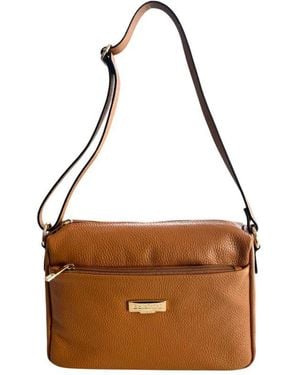 Baldinini Brown Leather Crossbody Bag