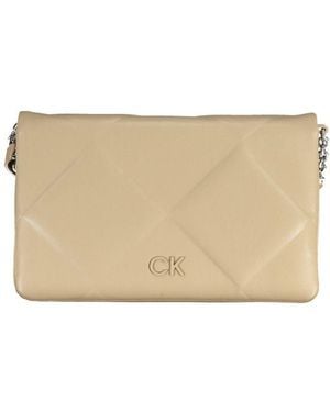 Calvin Klein Polyester Shoulder Bag - Natural