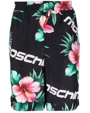 Moschino Moschino Floral Print Silk Shorts - Black