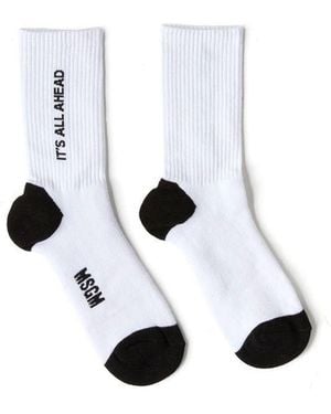 MSGM White Cotton Socks