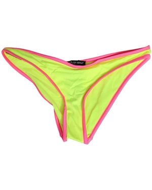 Dolce & Gabbana Yellow Pink Nylon Bottom Beachwear Bikini Underwear