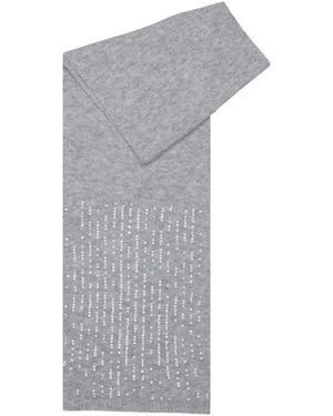 Pieces Gray Recycled Polyester Scarf