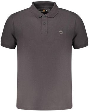 Timberland Black Cotton Men Polo Shirt - Grey