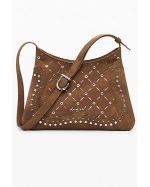 Desigual Marrone Poliuretano Backpack - Brown