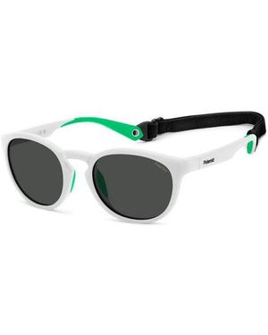 Polaroid White Resin Sunglasses - Green