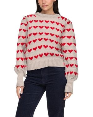 Jacqueline De Yong Beige Polyester Sweatshirt - Red