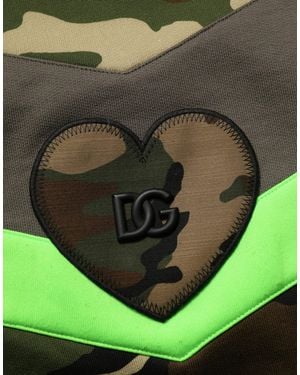 Dolce & Gabbana Multicolour Camouflage Sweatshirt Men Jumper - Green