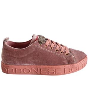 Borbonese Pink Fabric Trainers
