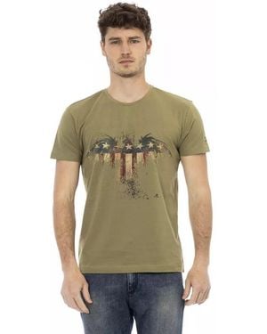 TRUSSARDI ACTION Green Cotton Men's T
