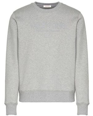 Valentino Garavani Cotton Logo Sweatshirt - Grey