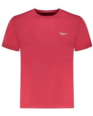 Pepe Jeans Rosso Cotton Men T - Pink