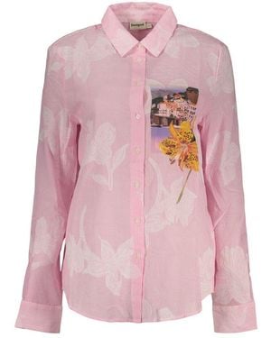 Desigual Pink Cotton Shirt