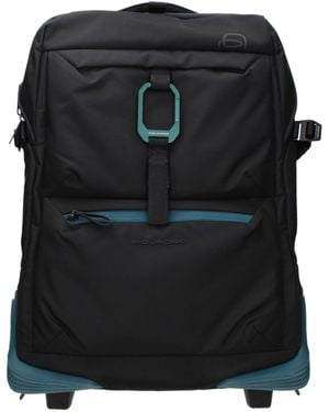 Piquadro Black Fabric Luggage And Travel