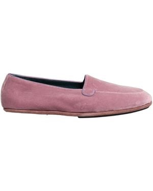 Dolce & Gabbana Pink Velvet Slip On Men Flats Loafers Shoes