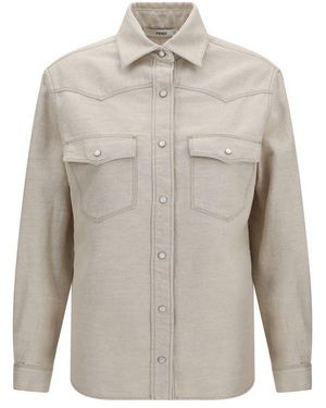 Fendi Beige Denim Shirt - Gray