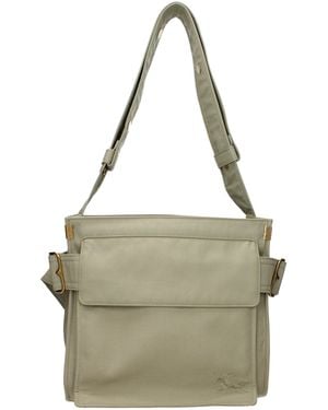 Burberry Green Fabric Shoulder Bags - Grey