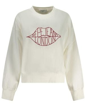 Pepe Jeans Cotton Sweatshirt - White