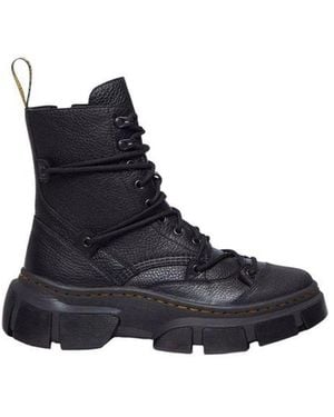 Dr. Martens Black Leather Lace - Blue