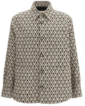 Valentino Multicolour Cotton Coat - Grey
