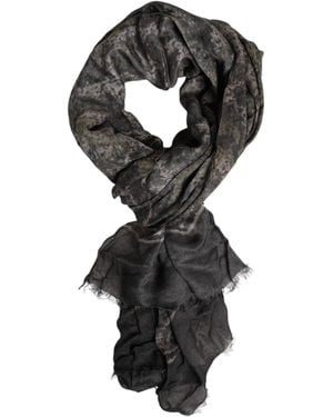 Dolce & Gabbana Camouflage Neck Warmer Wrap Foulard Scarf - Black