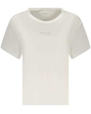 Pepe Jeans White Cotton T