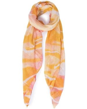 Pieces Orange Polyester Scarf