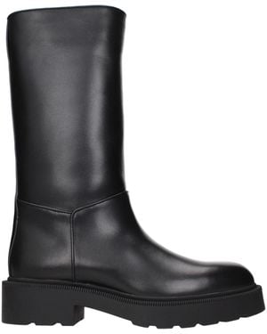 The Row Black Leather Boots