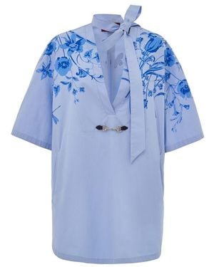 Gucci Blue Cotton Shirt