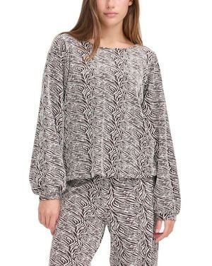 Ichi Brown Polyester Sweatshirt - Grey