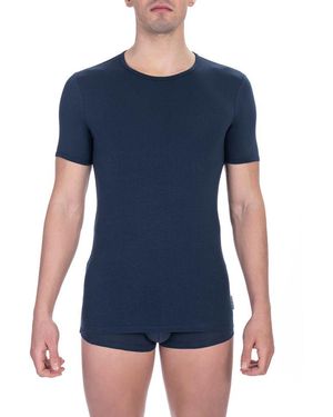 Bikkembergs Sleek Crew Neck Cotton Blend Tee - Blue