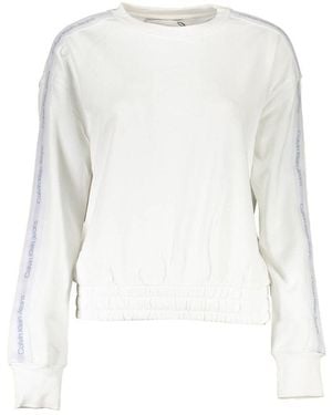 Calvin Klein White Cotton Sweatshirt