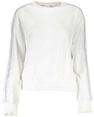 Calvin Klein White Cotton Jumper