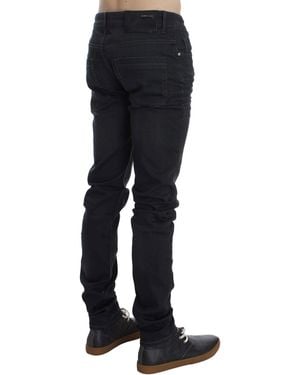 Acht Grey Cotton Stretch Slim Fit Jeans - Blue