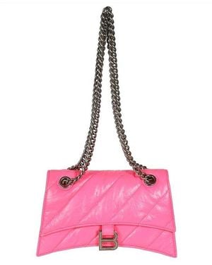 Balenciaga Crush Small Chain Bag - Pink