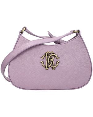 Roberto Cavalli Roberto Cavaldi Shoulder Bags/Lilac Leather - Purple