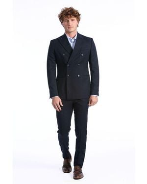 Baldinini Blue Wool Suit - Black