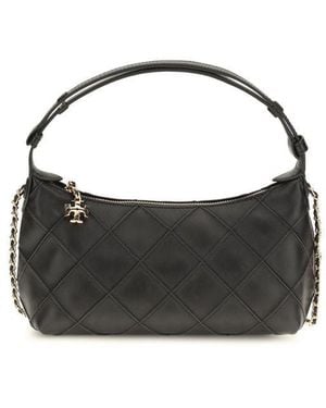 Tory Burch Black Calf Leather Bos Taurus Handbag