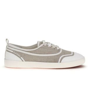 CAREL PARIS Beige Cotton Low Top Sneakers - White