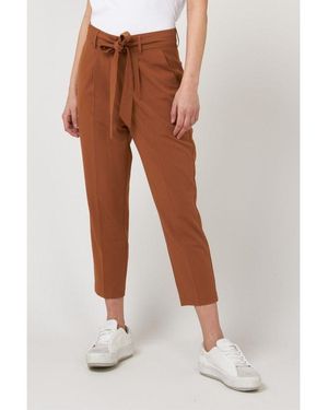 Gas Polyester Casual Pants - Brown