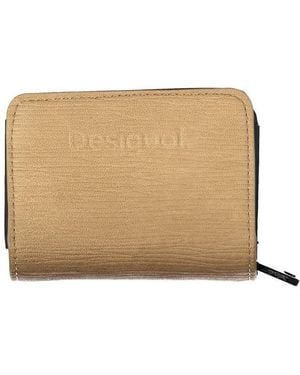 Desigual Chic Wallet With Card Slots & Secure Closure - Natural