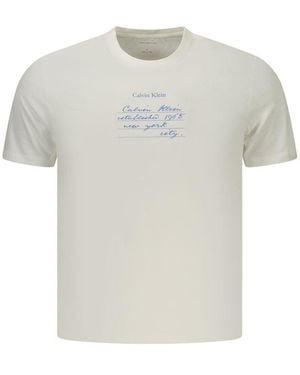 Calvin Klein White Cotton T - Grey